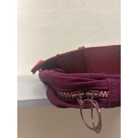 Vintage Lands’ End Square Rigger Maroon Canvas Messenger Laptop Bag Made in USA - Picture 6 of 9